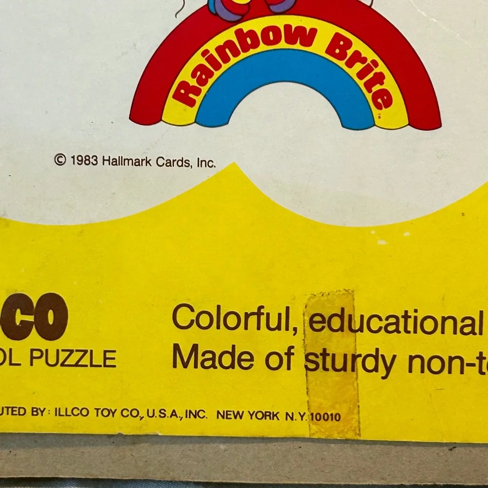 Vintage 1983 Rainbow Brite 3D Puzzle Illco 11 Piece Plastic Toy 80s Hallmark